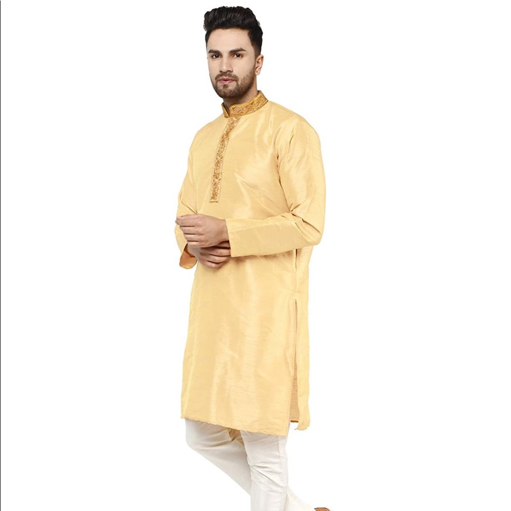 Mens SKAVIJ Art Silk Kurta